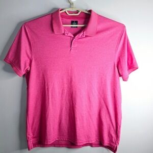 Premium Cotton Polo Shirt, Short Sleeve, Solid Pink,‎ Men's XL